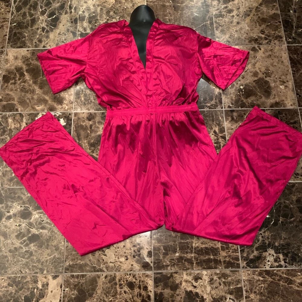 Open Chest Lounger - one piece Tricot - Dark Red XY103